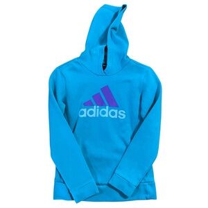 Adidas Turquoise Hoodie with Purple Logo